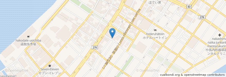 Mapa de ubicacion de 宏楽園 en Jepun, 北海道, 渡島総合振興局, 函館市.
