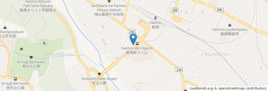 Mapa de ubicacion de トヨタレンタカー en 日本, 埼玉県, 飯能市.
