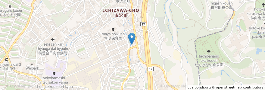 Mapa de ubicacion de つるみ歯科クリニック en 일본, 가나가와현, 요코하마시, 旭区.