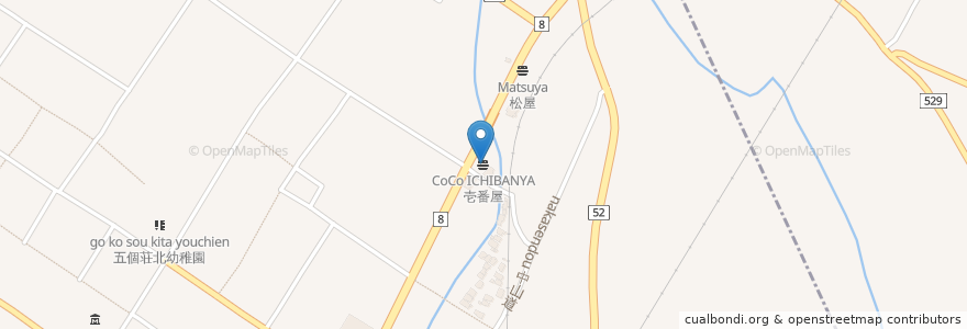 Mapa de ubicacion de CoCo壱番屋 en Giappone, Prefettura Di Shiga, 東近江市.