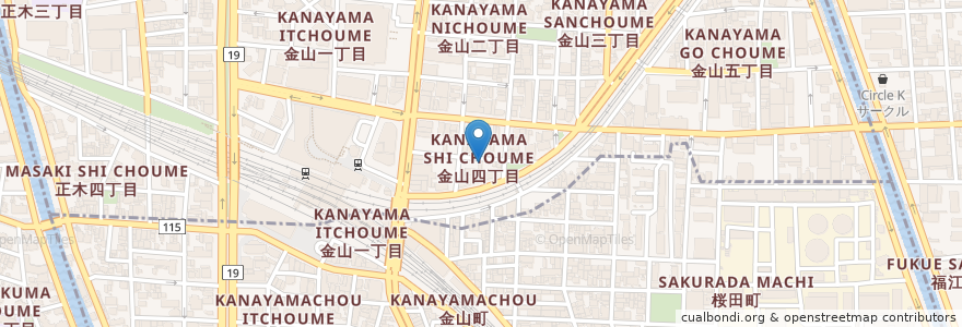 Mapa de ubicacion de しんちゃん en 日本, 愛知県, 名古屋市.