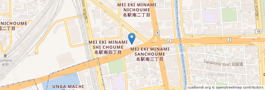 Mapa de ubicacion de 東光寺 en Japão, 愛知県, Nagoia, 中村区.