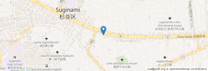 Mapa de ubicacion de なかよし en ژاپن, 東京都, 杉並区.