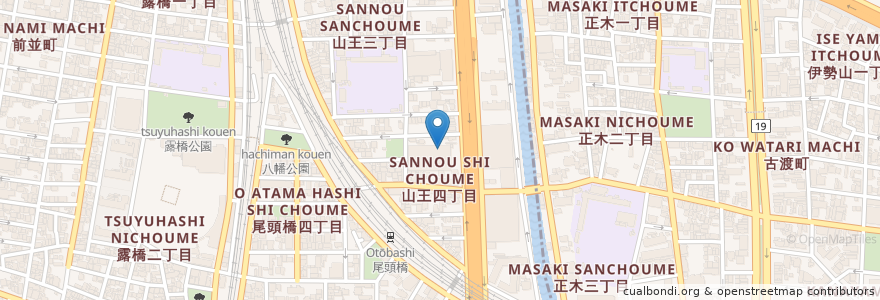 Mapa de ubicacion de こいで整形外科 en Japonya, 愛知県, 名古屋市, 中川区.