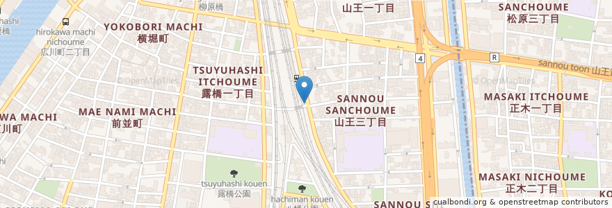 Mapa de ubicacion de 名鉄山王駅南トンネル前公衆 en Giappone, Prefettura Di Aichi, 名古屋市, 中川区.