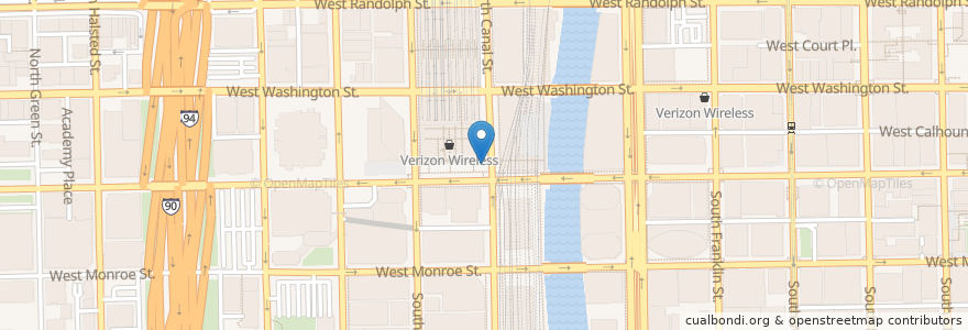 Mapa de ubicacion de Canal St & Madison St en United States, Illinois, Chicago.