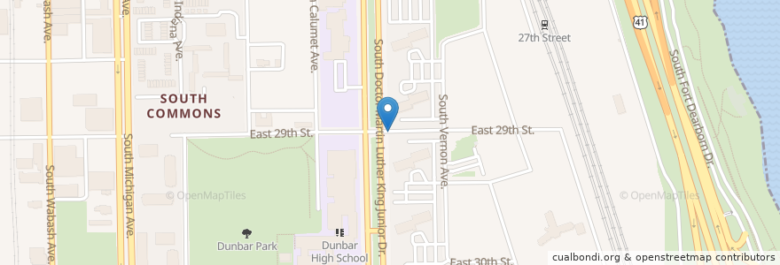 Mapa de ubicacion de MLK Jr Dr & 29th St en Verenigde Staten, Illinois, Chicago.