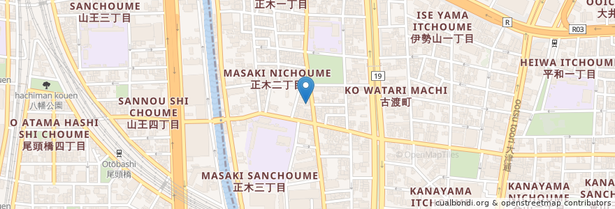 Mapa de ubicacion de 照見寺 en اليابان, 愛知県, 名古屋市, 中区.