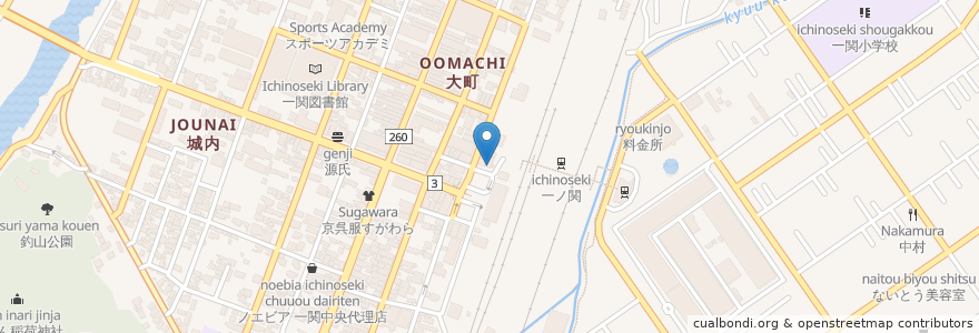 Mapa de ubicacion de いわぶちや食堂 en Japan, Präfektur Iwate, 一関市.
