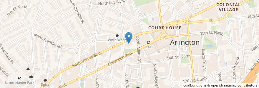 Mapa de ubicacion de Dheli Dhaba en 미국, 버지니아, Arlington County, Arlington.