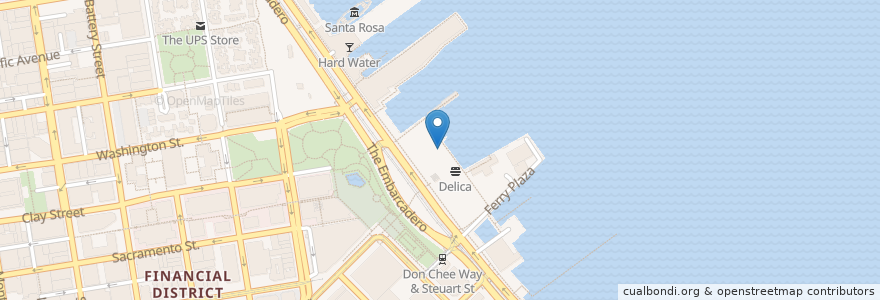 Mapa de ubicacion de Ferry Plaza Seafood en 미국, 캘리포니아주, 샌프란시스코, 샌프란시스코.