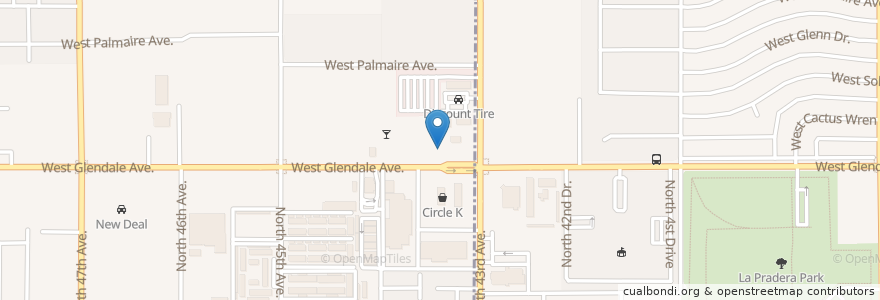 Mapa de ubicacion de Pizza Hut en Estados Unidos De América, Arizona, Maricopa County, Phoenix.