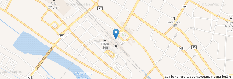 Mapa de ubicacion de TullYs' Cofee en 일본, 나가노현, 上田市.