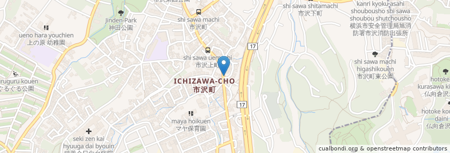 Mapa de ubicacion de 横浜市旭消防団第二分団第二班 器具置場 en Япония, Канагава, Йокогама, Асахи.