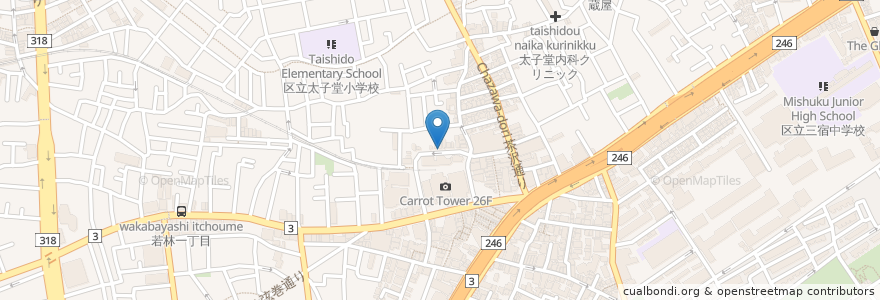 Mapa de ubicacion de Mamehico en 日本, 東京都, 世田谷区.