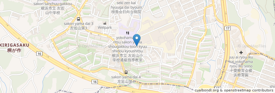 Mapa de ubicacion de ヤマガタ デンタルクリニック en 日本, 神奈川縣, 横滨市, 旭区.