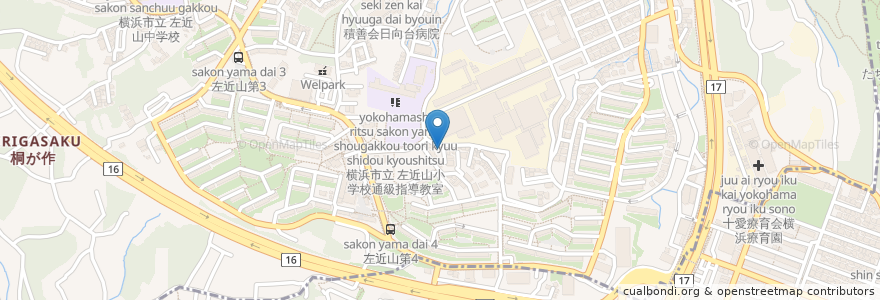 Mapa de ubicacion de ファースト薬局 en Japan, Kanagawa Prefecture, Yokohama, Asahi Ward.