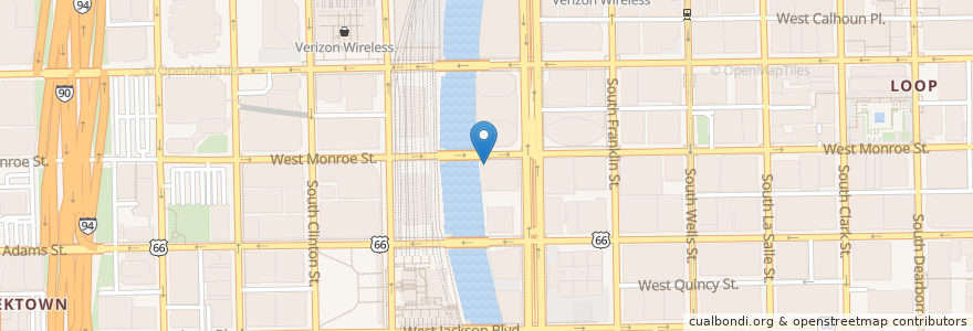 Mapa de ubicacion de South Branch en United States, Illinois, Chicago.