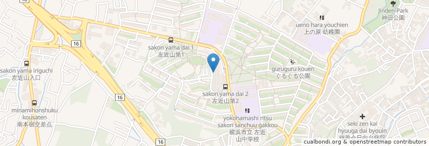 Mapa de ubicacion de マクドナルド en اليابان, كاناغاوا, 横浜市, 旭区.