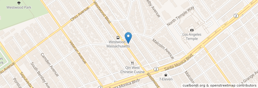 Mapa de ubicacion de Shamshiri Grill en United States, California, Los Angeles County, Los Angeles.