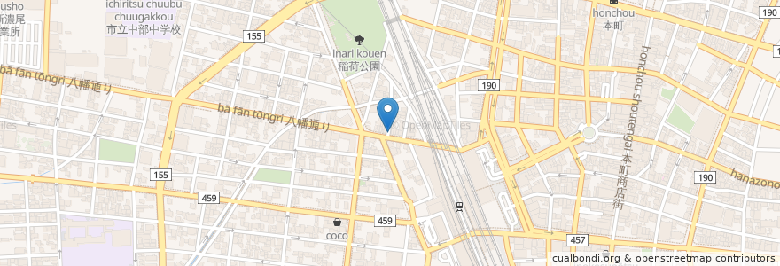 Mapa de ubicacion de オクタ薬局 en اليابان, 愛知県, 一宮市.
