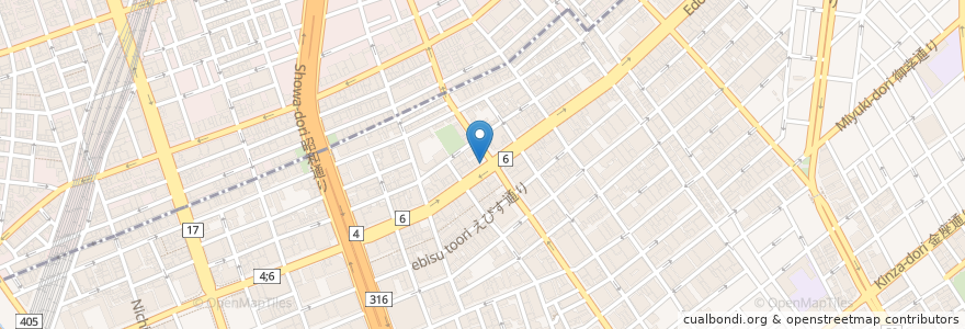Mapa de ubicacion de フレッシュネスバーガー en 日本, 東京都, 千代田区, 中央区.