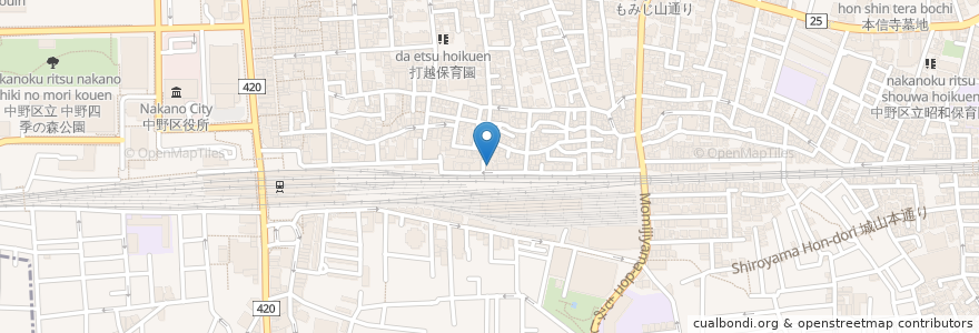 Mapa de ubicacion de 織田製菓専門学校 en Japão, Tóquio, 中野区.
