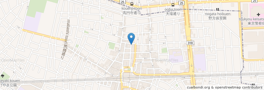 Mapa de ubicacion de 炭火串焼 やっとやっと en 일본, 도쿄도, 杉並区.