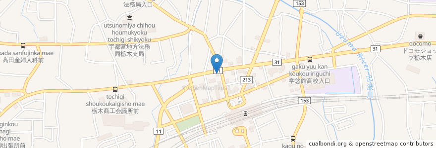 Mapa de ubicacion de キャリオカ談話室 en Jepun, 栃木県, 栃木市.