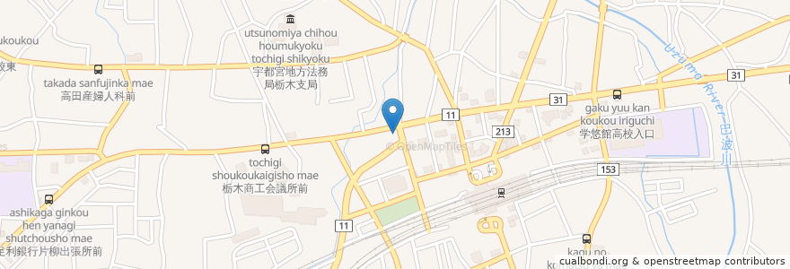 Mapa de ubicacion de 串まつり en 일본, 도치기현, 栃木市.