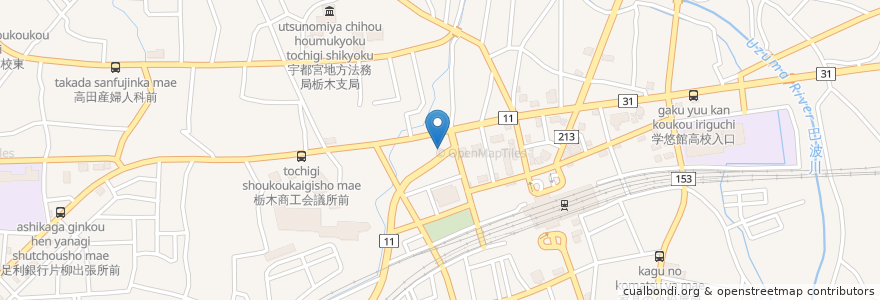 Mapa de ubicacion de Ramberu en Japan, Tochigi Prefecture, Tochigi.