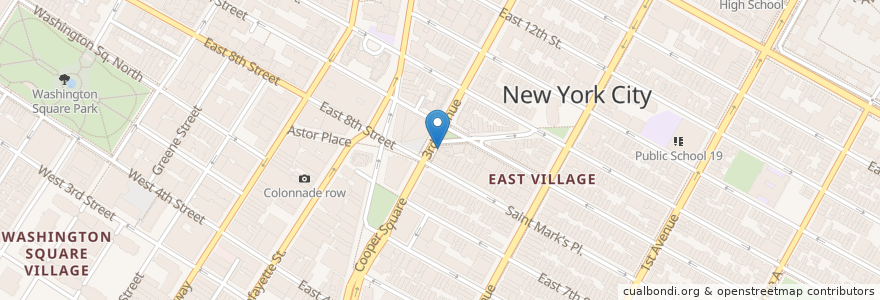 Mapa de ubicacion de The Bean en États-Unis D'Amérique, New York, New York, New York County, Manhattan Community Board 3, Manhattan.