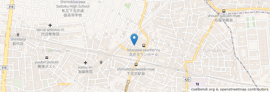 Mapa de ubicacion de マエノ薬局 en Jepun, 東京都, 世田谷区.