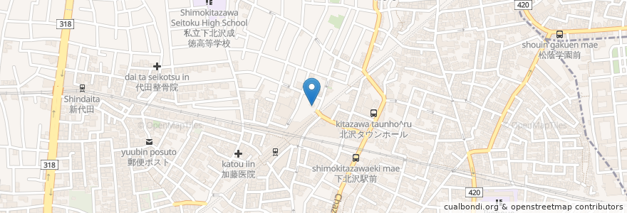 Mapa de ubicacion de 大庄水産 en Giappone, Tokyo, 世田谷区.