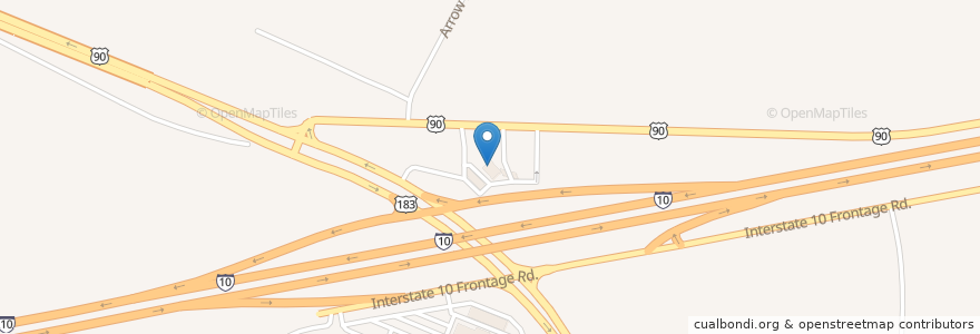Mapa de ubicacion de Subway en 미국, 텍사스, Caldwell County.