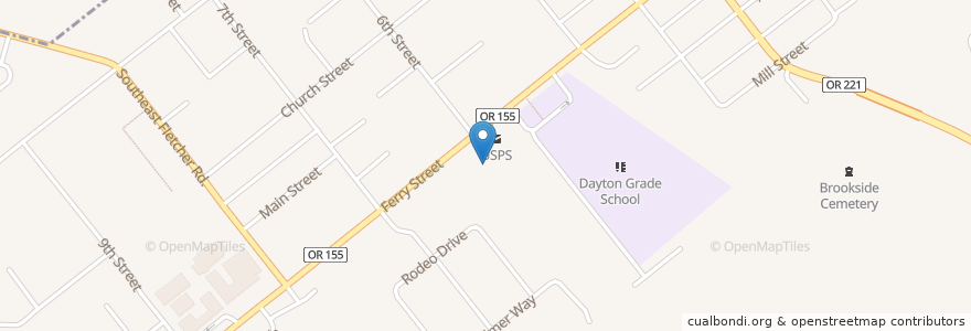 Mapa de ubicacion de The Joel Palmer House en Stati Uniti D'America, Oregon, Yamhill County, Dayton.