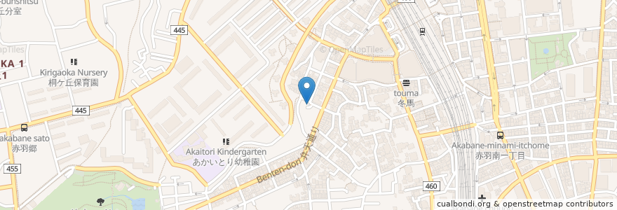 Mapa de ubicacion de 亀が池弁財天 en ژاپن, 東京都, 北区.