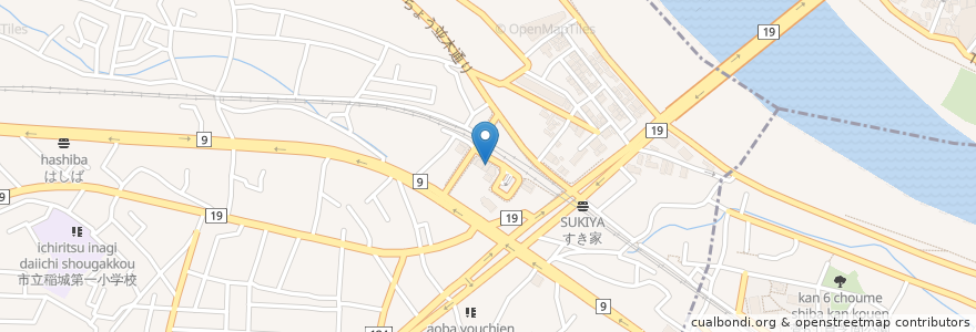 Mapa de ubicacion de YAMACHO en ژاپن, 東京都, 稲城市.