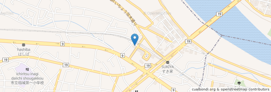Mapa de ubicacion de YAMACHO en Japonya, 東京都, 稲城市.