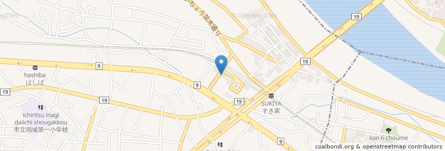 Mapa de ubicacion de 尖閣湾 en 日本, 東京都, 稲城市.