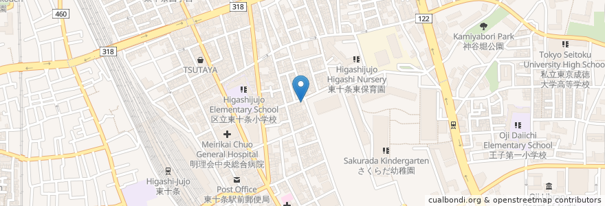 Mapa de ubicacion de 栗原歯科医院 en Japonya, 東京都, 北区.