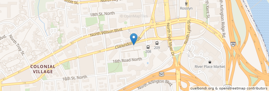 Mapa de ubicacion de Jimmy John's en Estados Unidos Da América, Virgínia, Arlington County, Arlington.