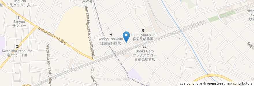 Mapa de ubicacion de パール歯科医院 en 일본, 도쿄도, 狛江市.