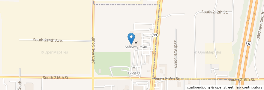 Mapa de ubicacion de Safeway en United States, Washington, King County, Seatac.