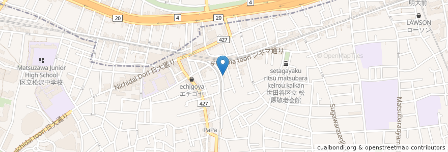 Mapa de ubicacion de デンタルみつはし en Japan, Tokyo, Setagaya.