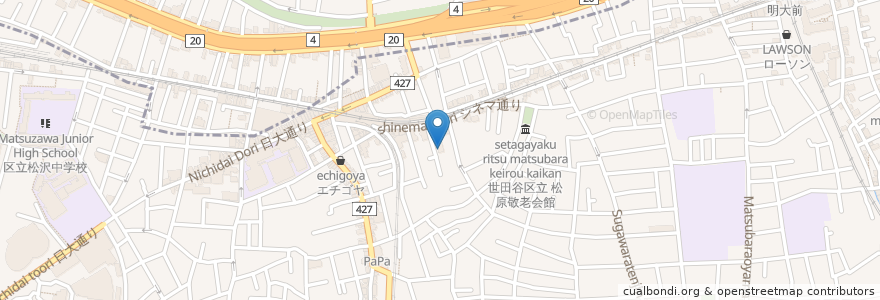 Mapa de ubicacion de 天正山 妙楽寺 en Japan, Tokyo, Setagaya.