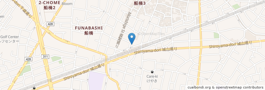 Mapa de ubicacion de 千歳耳鼻咽喉科 en Japonya, 東京都, 世田谷区.
