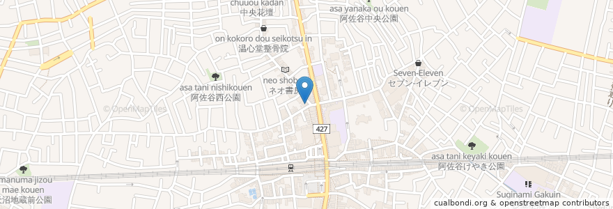 Mapa de ubicacion de なか卯 en Japon, Tokyo, 杉並区.