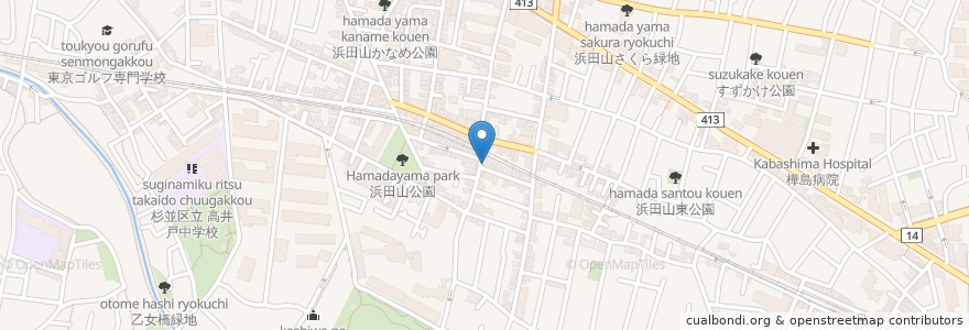 Mapa de ubicacion de 和田屋 en ژاپن, 東京都, 杉並区.
