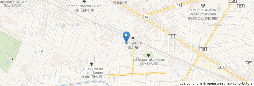 Mapa de ubicacion de Beans en Япония, Токио, Сугинами.